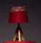 Ronde red table lamp