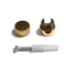 Sarè - Metal wall fairlead fixing for textile cable - Brass