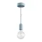 EIVA PASTEL Outdoor pendant lamp with 1,5 mt textile cable, colorful silicone ceiling rose and lamp