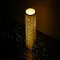 Marble Candle Holder with Golden Base - Black