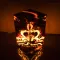 Egyption Dark Onyx Lamp with removable cover