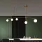 Modern Pendant 5 Lamps, Brass