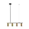 Modern Pendant 4 Lamps, Black X Brass