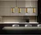 Modern Pendant 4 Lamps, Black X Brass