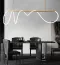 Modern LED Strip Pendant Lamp 3000K, 1.5M