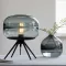 Modern Table Lamp,Smoky Grey Glass