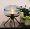 Modern Table Lamp,Smoky Grey Glass