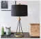 Decorative Table Lamp With Black Shade