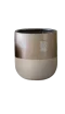 Fiber glass metallic Beige pot 36Dx36Hcm